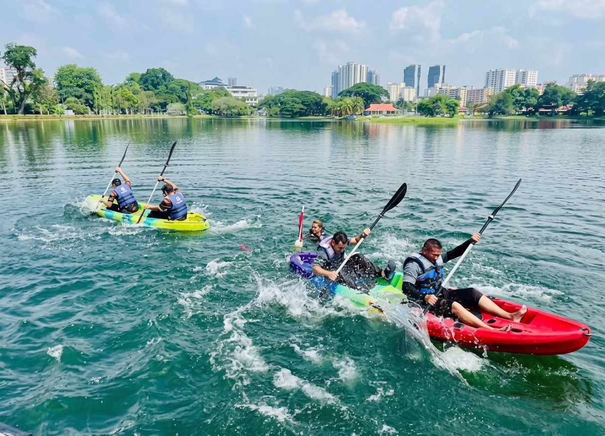Kayak Tug O' War Action
